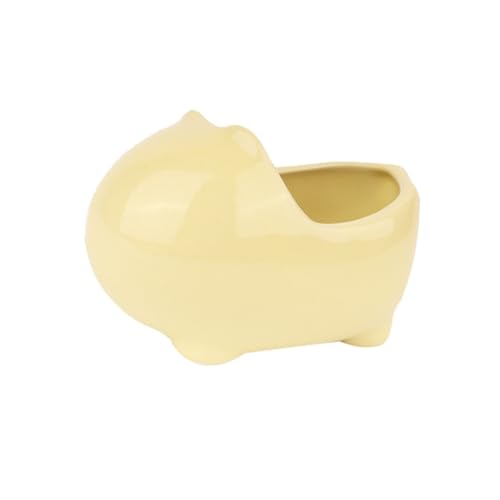 BCOATH 1stk Hamster Badewanne Hamster-Sauna-badewanne Schlafzimmer Für Hamster Hamster-schlafmatte Hamster Cooles Nest Badesand Für Kleine Haustiere Rennmäuse Badewanne Yellow Keramik von BCOATH