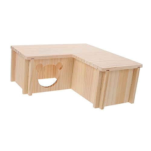 BCOATH Holz Hamster Schlafplatz Kaninchen Nest Haustier Versorgung Holz Design Nest Haustier Zubehör von BCOATH