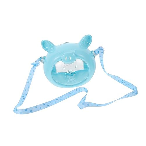 BCOATH 1stk Hamsterkäfig Zum Mitnehmen Abgehende Tasche Für Kleine Tiere Eichhörnchen-Tragetasche Kleiner Haustierkäfig Hasenkäfig Im Freien Rucksackträger Für Hamster Plastik Blue von BCOATH