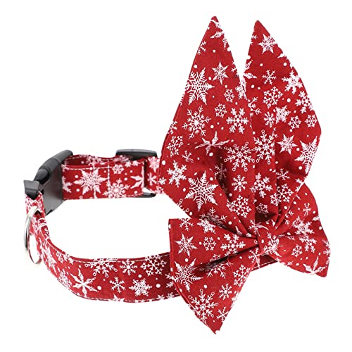 BCOATH 1stk Haustierhalsband Hundehalsband Mit Fliege Katzenhalsbandseil Kätzchen-Fliege Weihnachtskätzchenhalsband Katzenhalsbänder Haustier Krawatten Welpe Fliege Baumwolle Rot von BCOATH