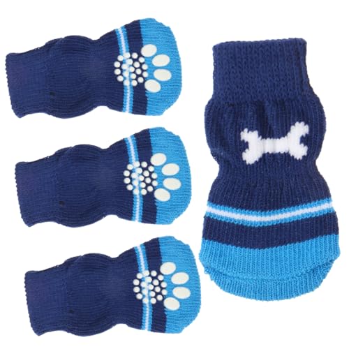 BCOATH 2 Paar Dackel Pfoten Socken Bequeme Baumwolle Hund Socken Anti-Rutsch Unterseite für Indoor von BCOATH