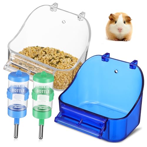 BCOATH 2 STK Wasserspender für Haustiere Kaninchen wasserflaschen Hamsterfutter hängende Wasserflasche Futterspender für Vogelkäfige meerschweinchen wasserflasche Kaninchenschale Plastik von BCOATH