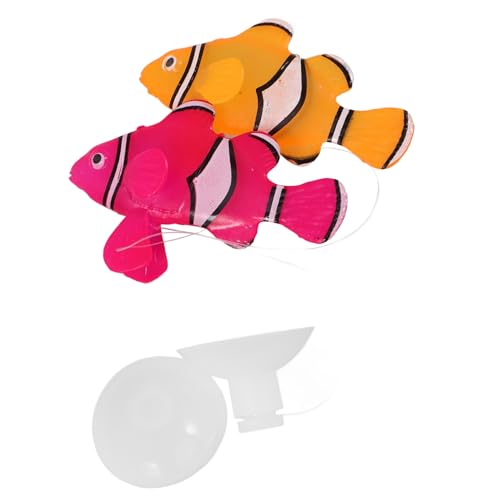 BCOATH 2 Stück Aquarium Simulierte Fische Künstliche Schwimmende Fische Aquariumzubehör Aquarium Fischfigur Gefälschte Schwimmende Fische Aquariumdekorationen Winzige Fische Ornament von BCOATH