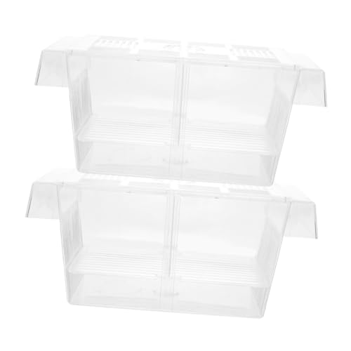 BCOATH 2 Stück Boxen Für Jungtiere Brutkasten Fischbrutkasten Aquarium Fisch Inkubationsbehälter Clownfisch Guppy Tank Aquarium Trennwand Garnelen Zuchtbehälter Fisch von BCOATH