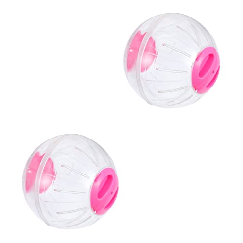 BCOATH 2St Hamster Laufball Hamsterkäfig Übungsspielzeug für Ratten Hamster Laufrad Hamster Spielzeug hamsterspielzeug Laufendes Spielzeug für Haustiere Hamster Joggingball Plastik Rosa von BCOATH