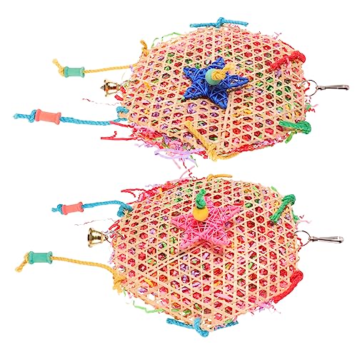 BCOATH Vogelspielzeug für Nymphensittiche Vogelbeißspielzeug Sittichspielzeug Kauspielzeug für Vögel Hängespielzeug für Papageien Papageienbedarf von BCOATH