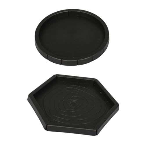 BCOATH 2pcs Simple Reptiles Food Servierteller Creative Pet Feeding Basin Schwarz von BCOATH