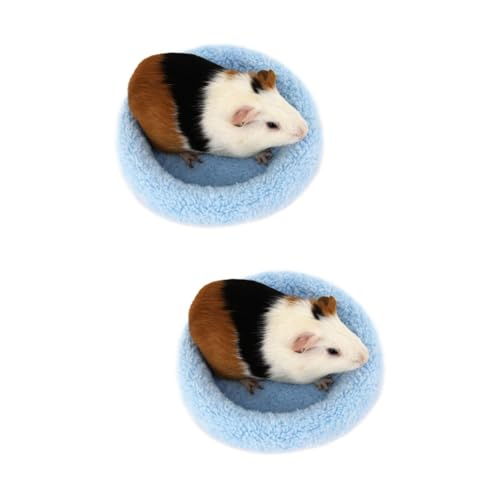 BCOATH 2st Hamsterkissen Futter Für Meerschweinchenkäfige Hamsterbett Warm Hamstermatte Schlafdecke Für Haustiere Hamsterhausmatte Igel Bett Haustierdecke Wärmekissen Für Haustiere Blue von BCOATH