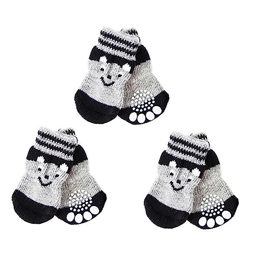 BCOATH 3 Paare Hundeschuh Socken Hund Katze Socken Hundepfotenabdeckung rutschfeste Stiefeletten Für Haustiere Nicht Booties Für Hunde Haustierstiefel Hund rutschfeste Socken Baumwolle von BCOATH