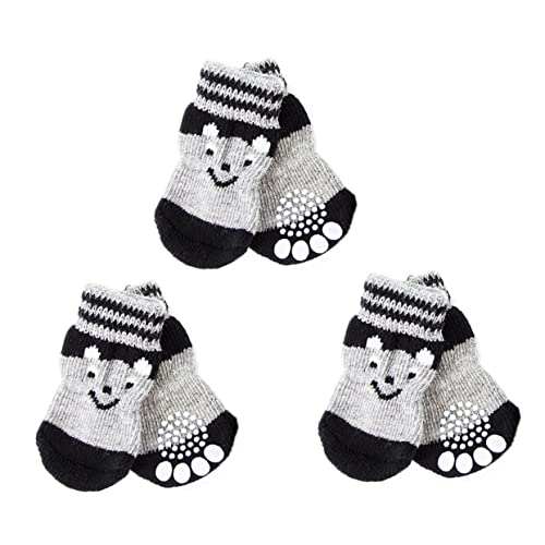 BCOATH 3 Paare hundeschuh socken Strümpfe für Haustiere Socken für Hund Paws pfotenschutz Schuhe für hundepfoten rutschfeste Socken sockenschuhe Heimtierbedarf Fußschlaufe für Haustiere von BCOATH