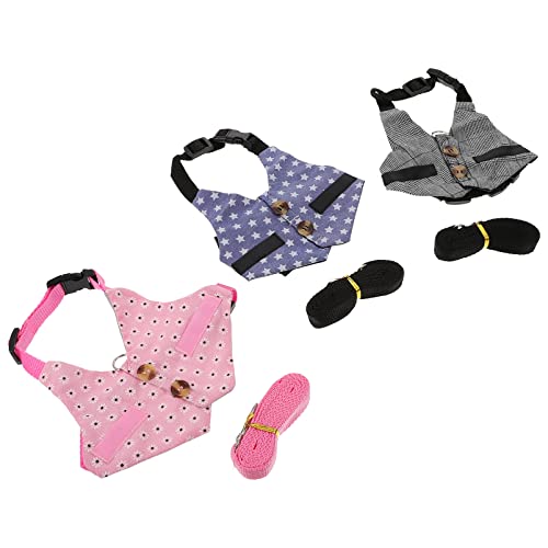 BCOATH 3 Sets Kaninchen Weste Seil Pet Aarel Pflege Kit Leine Set Bunny Leine von BCOATH