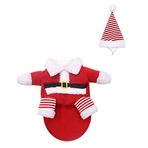 BCOATH 3 Sätze Verwandlungskostü für Haustiere Dog Christmas Costume hundeweihnachtskostüme Haustier Hund Cosplay Kleidung Haustier weihnachtsmütze Weihnachtsmann-Kostü Kleider Winter von BCOATH