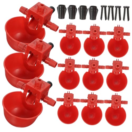 BCOATH Automatische Vogeltränke 9 5 mm 30-teiliges Set für Hühner Tauben Vögel zufällige Farbe rot von BCOATH