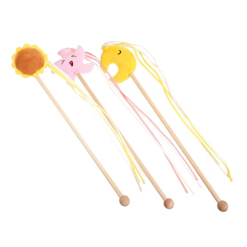 BCOATH Professionelles Katzenstäbchen-Set interaktives Katzenspielzeug für Kätzchen Katzenspielzeug für Katzen und Kätzchen Katzen-Teaser-Stick Kätzchen-Zähneknirsch-Stick von BCOATH