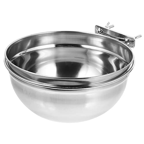 BCOATH 3St Haustiernapf aus Edelstahl hängendes Haustier Lebensmittelspender Käfig Futternapf pet Water Bowl Wassernapf für Haustiere Hundenapf hundebox schüssel Rostfreier Stahl Silver von BCOATH