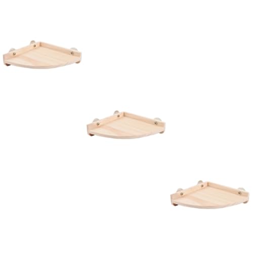 BCOATH 3St Plattform für Haustierkäfige Hamster Spielzeug Spielzeug Hamsterplattform kleintierspielzeug Toys for small Animals vogelkäfig hölzerne Plattform Pet-Holz-Ständer Bambus von BCOATH