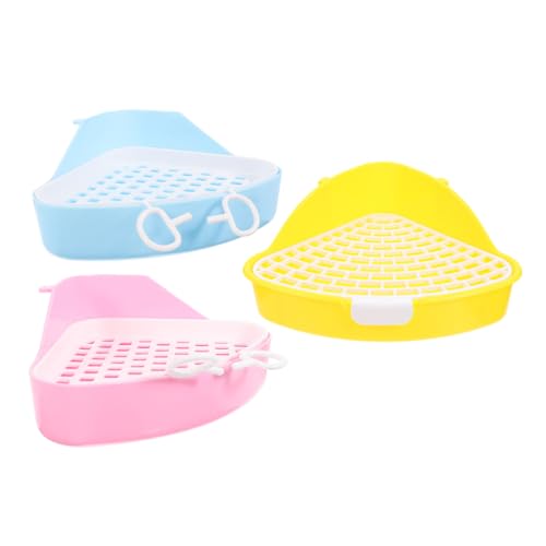 BCOATH 3st Haustiertoilette Tierkäfig Toilette Kaninchentoilette Kaninchen Katzentoilette Kaninchen-Urinal-pad Kaninchenkotschale Katzentoilette Für Kleintiere Boxen Für Kaninchen Plastik von BCOATH