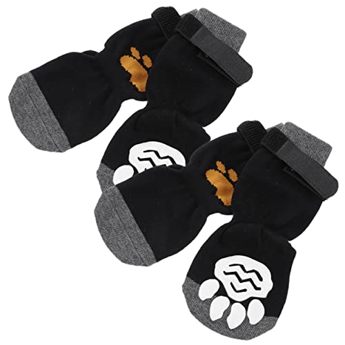 BCOATH Atmungsaktive Baumwollsocken für Hunde 4-teiliges Haustiersocken-Design rutschfest und bequem von BCOATH