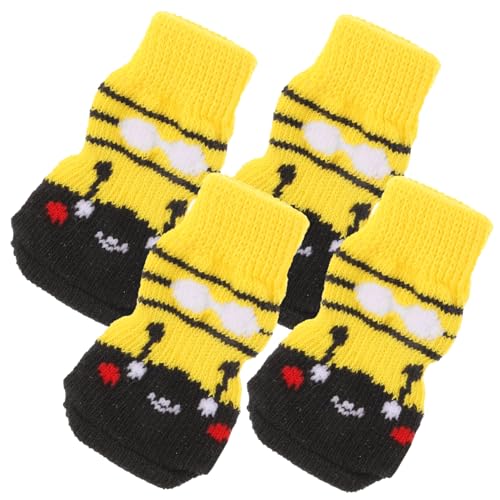 BCOATH 4 Stück Haustier Socken Pfote Haustierzubehör Krallen Austauschbare Hundesocken Kompakte Haustiersocken Socken Für Hund Tragbare Socken Für Haustiere Welpenbedarf Baumwolle von BCOATH