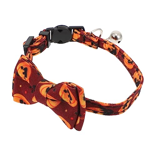 BCOATH 4 Stück Katzenhalsband Halloween-kätzchen-Kragen Traktion Für Haustiere Verstellbares Halsband Für Haustiere Verstellbare Katzenkrawatte Kleine Hundehalsbänder Polyester von BCOATH