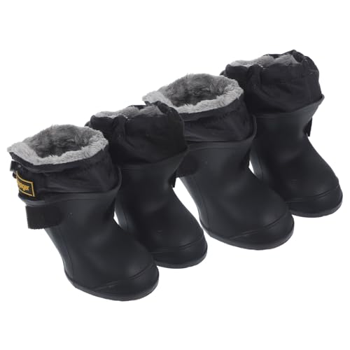 BCOATH 4 Stück wasserdichte Haustier Regenstiefel Regenschuhe Für Hunde Regnerischer Tag Haustierkleidung Haustierpfote Outdoor Schuhe rutschfeste Regenschuhe Haustierstiefel von BCOATH