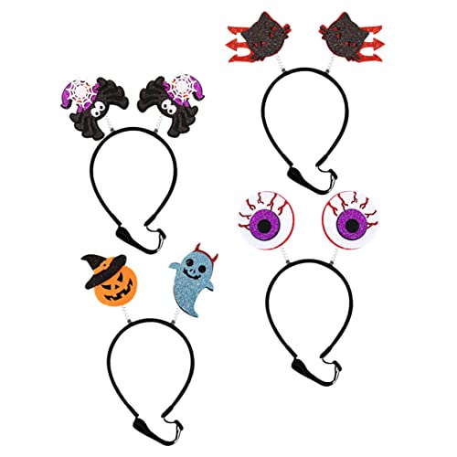 BCOATH 4pcs Halloween Kopfbedeckung Verstellbare Stirnbänder Gruselige Haustierparty -stirnbänder von BCOATH