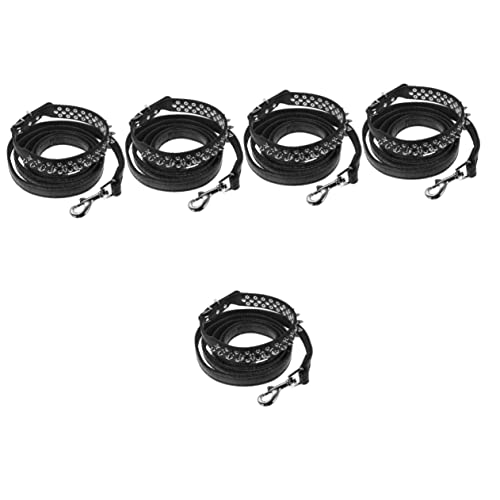 BCOATH Leine 5 Sets Lauffäden Haustier Einzigartig Stylisch Hundeleine Stachelhalsniete Halsband Medium Dekor *cm Cosplay Spike Zierkette Für Leinen Mit Halskette von BCOATH