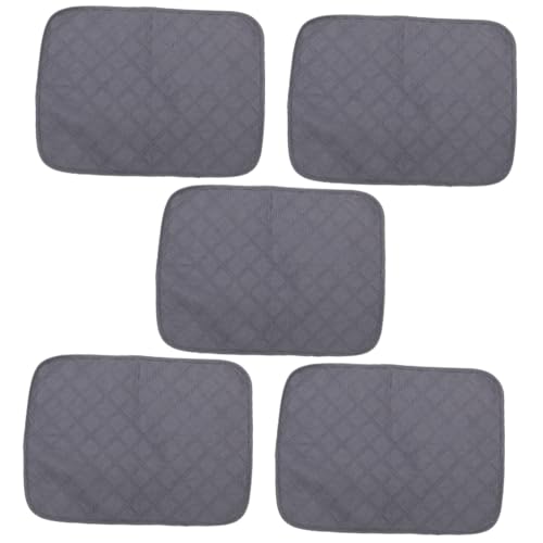 BCOATH 5st wasserdichte Matte Für Haustiere Käfigeinlagen Aus Vlies Für Meerschweinchen Wurfkissen Meerschweinchen Pinkelmatte Schöne Häschen-PIPI-Pads Hasenbettwäsche Polyester Dark Grey von BCOATH