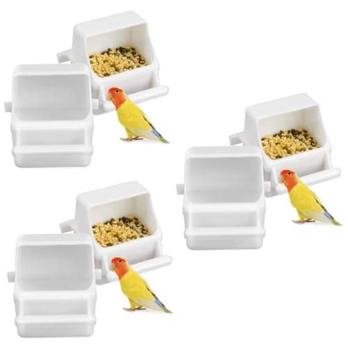 BCOATH Taubenfutter 6 STK Essensbox Zubehör Für Vogelkäfige Vogelzubehör Vogelfütterungsbecher Hängender Futterspender Für Papageien Futternapf Für Vögel Papageienfutter Vogelspender Plastik von BCOATH