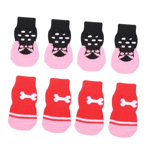 BCOATH 8st Haustier Socken Weihnachtshaustiersocke Haustier Hund Socken Hundesocken Anti Warme Wintersocken Anti-rutsch-socken Für Hunde Weihnachtlicher Pfotenschutz Hund Nicht Stricken von BCOATH