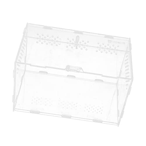 BCOATH Reptichip Box Case Wirbellose Transport Tier Eidechsen Container Fütterung Schildkröte Acryl Zubehör Vogelspinne Schlupf Schlange Geeignet Terrarium Froschbecken Spinne Aquarium von BCOATH