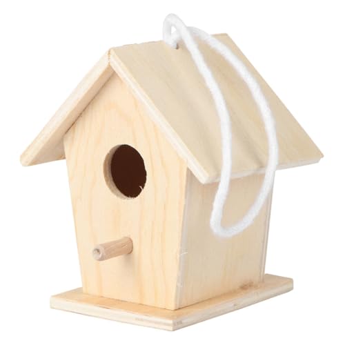 BCOATH DIY Vogelhaus Für Unbehandeltes Miniatur Vogelhaus Zum Aufhängen Handgefertigtes Vogelhaus Aus Für Garten Und Balkon Bastelset Für Kreative von BCOATH