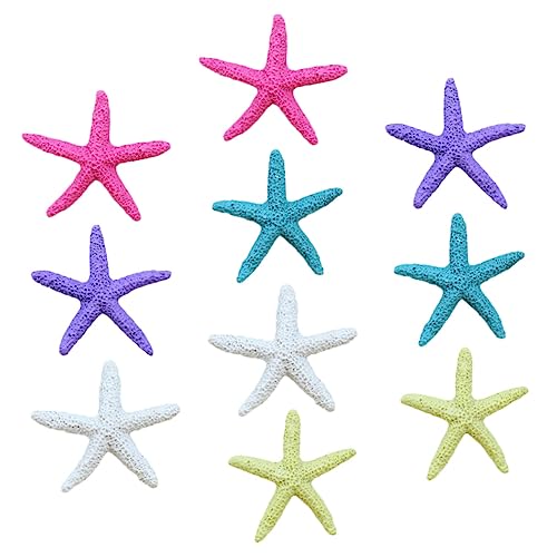 BCOATH Realistische Harz Sea Star Ornamente 10 Stück Tier Figuren für Desktop von BCOATH