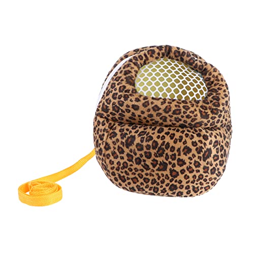 BCOATH Tragetasche für Haustiere für Hamster modische Outdoor-Tasche warm bequem Reisetasche leicht zu tragen Größe L gelber Leopard von BCOATH