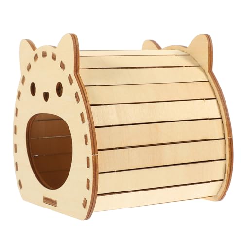 BCOATH Hamster Schlafhaus Haushalt Hamsterhaus Haustier Schlafhaus Hamster Holzhaus Aus Holz von BCOATH