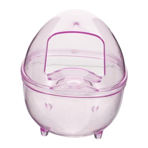 BCOATH Hamsterbad Hamsterhaus Rennmaus Badezimmer Badewannenhalter Für Meerschweinchen Rennmaus Toilette Hamster-sandbad-Fall Hamster-Sand-badewanne Badschale Für Hamster Lavender Plastik von BCOATH