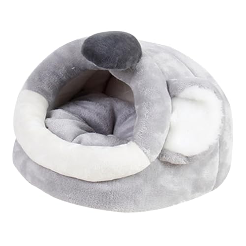 BCOATH Hamsternest nagerhaus haustierbett Kleintiernest pet Bed Kleintierkäfig Höhle für kleine Tiere Chinchilla-Spielzeug Höhlenhaus für kleine Haustiere Hamster warmes Nest Flanell Grey von BCOATH