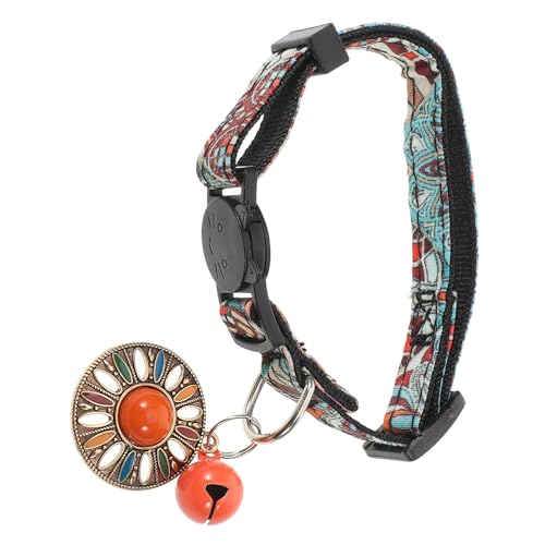 BCOATH Retro Katzenhalsband Glöckchen Stilvolle Haustier Halskette für Hunde und Katzen Hundehalsband Design von BCOATH