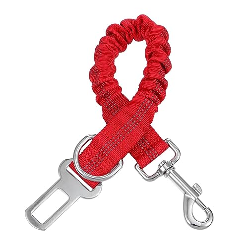 BCOATH Haustierleine Hund Halsband Riemen gepolsterte Hundeleine Zugseil Laufleine für Haustiere Gürtel sicherungsgurt pet Supplies Trainingsleine für Hunde Hundespaziergang Nylon rot von BCOATH