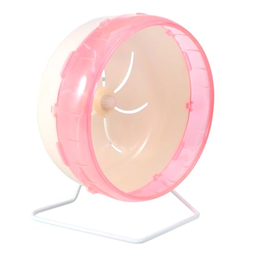 BCOATH Interaktives Haustierspielzeug Eichhörnchen-Radhalter leises Laufrad für Kleintiere Rosa 22 cm von BCOATH