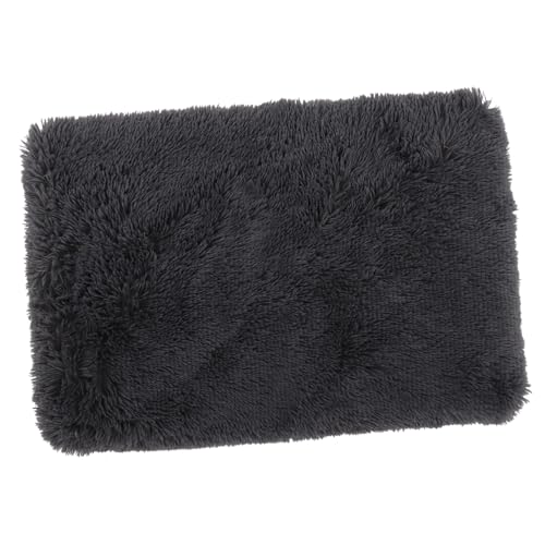 BCOATH Haustierstreu Nestmatte für Welpen warme Haustiermatte Katze beruhigungsbett Hund Winterunterlage katzenbett pet Bed dogbed Hundekissen Nest bequemes Hundebett Flanell Dark Grey von BCOATH