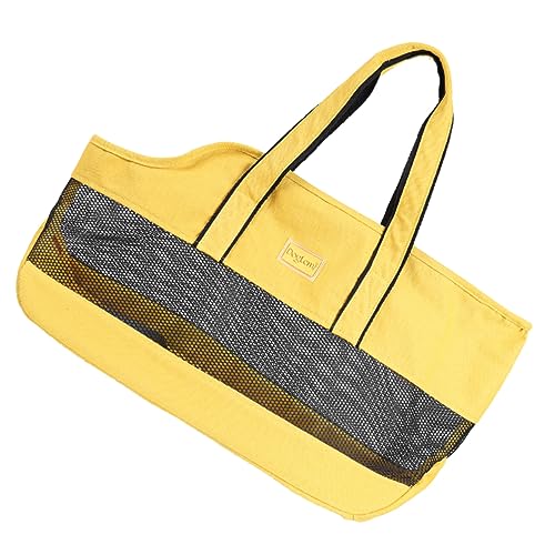 BCOATH Haustiertasche pet Tasche kleine Tragetasche für Hunde Reise-Einkaufstasche Canvas-Einkaufstasche Handtaschen Tragetasche für Katzen Tragetasche für Haustiere Netz Yellow von BCOATH