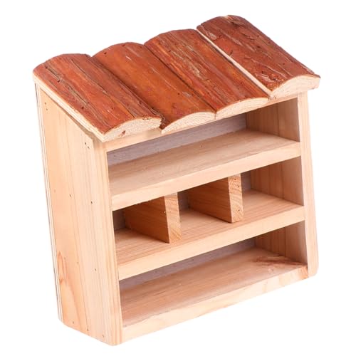 BCOATH Holzhaus Vogel Vogelhaus Hängende Dekoration Unterschlupf Villa Schlafen Stil Outdoor Spielzeug Nest Unfertig Kreativ Vogelkäfig Kunst Balkon Garten Ländlich Robust Papagei von BCOATH