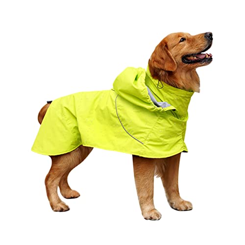 BCOATH Hund Regen Slicker Hunde Regenjacke Hunde Regenmantel Hundemäntel wasserdichte Regenjacken hundemantel Dog Raincoat Regenponcho Regenmantel für Hunde Nylon-Hunderegen Yellow von BCOATH