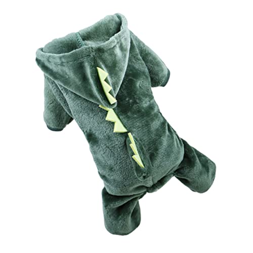 BCOATH Hunde-Dinosaurier-Kleidung Dinosaur Costume hundemantel Dog Coat Hundeurlaubskleidung Cartoon-Hundekleidung Cosplay-Kleidung für Hunde entzückende hundekleidung Korallenvlies Green von BCOATH