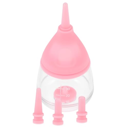 BCOATH Haustier Babyflasche Kit Milchflasche Babyflaschen Katzen Und Hundewelpen Fütterungsflasche Kleine Tierfütterungsflasche Für Kätzchen Und Welpen Pink Ideal Für Die Tierernährung von BCOATH