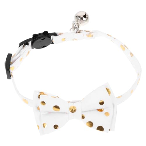 BCOATH Katzenhalsband katzenzubehöhr Katzen zubehör Bow tie Hundekrawatten verstellbare Hundehalsbänder Haustierhalsbandverzierung Halsschmuck für Haustiere Baumwolle Polyester Weiß von BCOATH