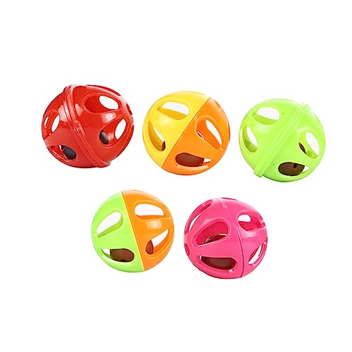 BCOATH Katzenspielzeug 10 Stück Glockenbälle Ball Katzenbälle mit Glöckchen Kätzchen, kleiner Hamster für Katzenspielzeug, Glocke für Katze, zweifarbiger Ball, Katzenjingle von BCOATH