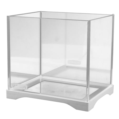 BCOATH Kleines Aquarium Transparentes Aquarium Hydrokultur Pflanzenhalter Stapelbarer Würfel Tank Würfel Aquarium Betta Fischglas Mini Aquarium Kleines Aquarium Würfel Aquarium von BCOATH