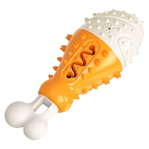 BCOATH Orange Drumstick Molar Stick Hund Kauen Squeezing Food Dispenser für Welpen Hunde von BCOATH